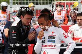 Lewis Hamilton (GBR) McLaren on the grid. 10.05.2012. Formula 1 World Championship, Rd 5, Spanish Grand Prix, Barcelona, Spain, Race Day