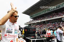 Jenson Button (GBR) McLaren on the grid. 10.05.2012. Formula 1 World Championship, Rd 5, Spanish Grand Prix, Barcelona, Spain, Race Day