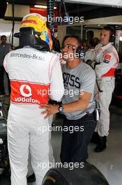 Lewis Hamilton (GBR) McLaren with brother Nick Hamilton (GBR). 10.05.2012. Formula 1 World Championship, Rd 5, Spanish Grand Prix, Barcelona, Spain, Race Day