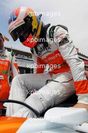 Paul di Resta (GBR) Sahara Force India VJM05 on the grid. 10.05.2012. Formula 1 World Championship, Rd 5, Spanish Grand Prix, Barcelona, Spain, Race Day