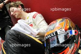 Romain Grosjean (FRA) Lotus F1 on the grid. 10.05.2012. Formula 1 World Championship, Rd 5, Spanish Grand Prix, Barcelona, Spain, Race Day