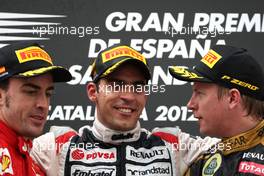 Pastor Maldonado (VEN), Williams F1 Team, Fernando Alonso (ESP), Scuderia Ferrari and Kimi Raikkonen (FIN), Lotus F1 Team  13.05.2012. Formula 1 World Championship, Rd 5, Spanish Grand Prix, Barcelona, Spain, Race Day