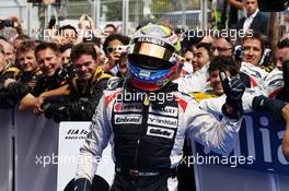 Race winner Pastor Maldonado (VEN) Williams celebrates in parc ferme. 10.05.2012. Formula 1 World Championship, Rd 5, Spanish Grand Prix, Barcelona, Spain, Race Day