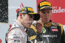 Race winner Pastor Maldonado (VEN) Williams celebrates on the podium. 10.05.2012. Formula 1 World Championship, Rd 5, Spanish Grand Prix, Barcelona, Spain, Race Day