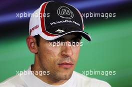 Race winner Pastor Maldonado (VEN) Williams in the FIA Press Conference. 10.05.2012. Formula 1 World Championship, Rd 5, Spanish Grand Prix, Barcelona, Spain, Race Day