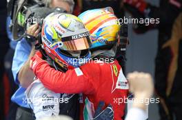 2nd place Fernando Alonso (ESP), Scuderia Ferrari and 1st place Pastor Maldonado (VEN), Williams F1 Team  13.05.2012. Formula 1 World Championship, Rd 5, Spanish Grand Prix, Barcelona, Spain, Race Day