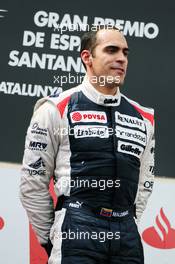 Race winner Pastor Maldonado (VEN) Williams on the podium. 10.05.2012. Formula 1 World Championship, Rd 5, Spanish Grand Prix, Barcelona, Spain, Race Day