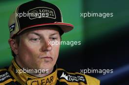 Third placed Kimi Raikkonen (FIN) Lotus F1 Team in the FIA Press Conference. 10.05.2012. Formula 1 World Championship, Rd 5, Spanish Grand Prix, Barcelona, Spain, Race Day