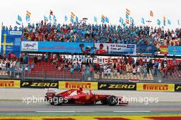 Fernando Alonso (ESP) Ferrari F2012 celebrates at the end of the race. 10.05.2012. Formula 1 World Championship, Rd 5, Spanish Grand Prix, Barcelona, Spain, Race Day