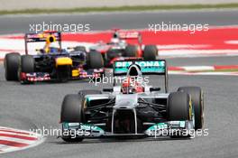 Michael Schumacher (GER) Mercedes AMG F1 W03. 10.05.2012. Formula 1 World Championship, Rd 5, Spanish Grand Prix, Barcelona, Spain, Race Day