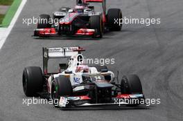Kamui Kobayashi (JPN) Sauber C31. 10.05.2012. Formula 1 World Championship, Rd 5, Spanish Grand Prix, Barcelona, Spain, Race Day