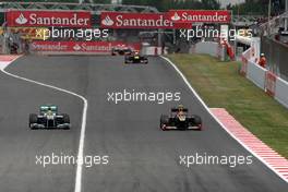 Nico Rosberg (GER), Mercedes GP and Romain Grosjean (FRA), Lotus F1 Team  13.05.2012. Formula 1 World Championship, Rd 5, Spanish Grand Prix, Barcelona, Spain, Race Day