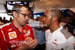 (L to R): Stefano Domenicali (ITA) Ferrari General Director with Lewis Hamilton (GBR) McLaren. 12.05.2012. Formula 1 World Championship, Rd 5, Spanish Grand Prix, Barcelona, Spain, Qualifying Day