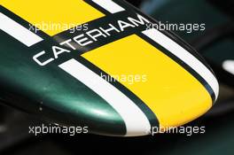 Caterham CT01 nosecone. 12.05.2012. Formula 1 World Championship, Rd 5, Spanish Grand Prix, Barcelona, Spain, Qualifying Day