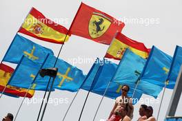 Flags for Fernando Alonso (ESP) Ferrari. 12.05.2012. Formula 1 World Championship, Rd 5, Spanish Grand Prix, Barcelona, Spain, Qualifying Day