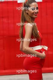Santander grid girl. 12.05.2012. Formula 1 World Championship, Rd 5, Spanish Grand Prix, Barcelona, Spain, Qualifying Day