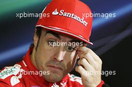 Fernando Alonso (ESP) Ferrari in the FIA Press Conference. 12.05.2012. Formula 1 World Championship, Rd 5, Spanish Grand Prix, Barcelona, Spain, Qualifying Day