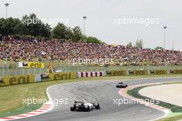 Lewis Hamilton (GBR) McLaren MP4/27 leads Kamui Kobayashi (JPN) Sauber C31. 12.05.2012. Formula 1 World Championship, Rd 5, Spanish Grand Prix, Barcelona, Spain, Qualifying Day