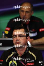 Eric Boullier (FRA) Lotus F1 Team Principal in the FIA Press Conference. 22.06.2012. Formula 1 World Championship, Rd 8, European Grand Prix, Valencia, Spain, Practice Day