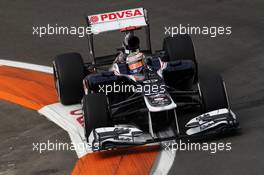 Pastor Maldonado (VEN) Williams FW34. 22.06.2012. Formula 1 World Championship, Rd 8, European Grand Prix, Valencia, Spain, Practice Day