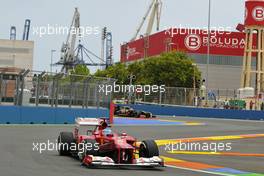Fernando Alonso (ESP) Ferrari F2012. 22.06.2012. Formula 1 World Championship, Rd 8, European Grand Prix, Valencia, Spain, Practice Day