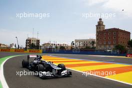 Bruno Senna (BRA) Williams FW34. 22.06.2012. Formula 1 World Championship, Rd 8, European Grand Prix, Valencia, Spain, Practice Day