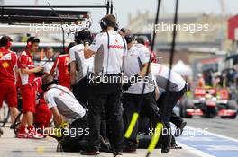 Lewis Hamilton (GBR) McLaren MP4/27 enters the pits. 22.06.2012. Formula 1 World Championship, Rd 8, European Grand Prix, Valencia, Spain, Practice Day