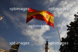 Spanish flag. 22.06.2012. Formula 1 World Championship, Rd 8, European Grand Prix, Valencia, Spain, Practice Day