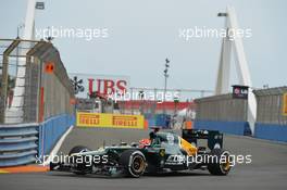 Heikki Kovalainen (FIN) Caterham CT01. 22.06.2012. Formula 1 World Championship, Rd 8, European Grand Prix, Valencia, Spain, Practice Day