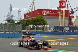 Sebastian Vettel (GER) Red Bull Racing RB8. 22.06.2012. Formula 1 World Championship, Rd 8, European Grand Prix, Valencia, Spain, Practice Day