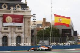 Jules Bianchi (FRA) Sahara Force India F1 Team VJM05 Third Driver. 22.06.2012. Formula 1 World Championship, Rd 8, European Grand Prix, Valencia, Spain, Practice Day