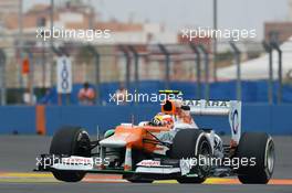 Jules Bianchi (FRA) Sahara Force India F1 Team VJM05 Third Driver. 22.06.2012. Formula 1 World Championship, Rd 8, European Grand Prix, Valencia, Spain, Practice Day