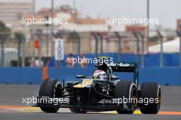 Vitaly Petrov (RUS) Caterham CT01. 22.06.2012. Formula 1 World Championship, Rd 8, European Grand Prix, Valencia, Spain, Practice Day