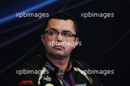 Eric Boullier (FRA) Lotus F1 Team Principal in the FIA Press Conference. 22.06.2012. Formula 1 World Championship, Rd 8, European Grand Prix, Valencia, Spain, Practice Day