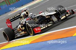 Kimi Raikkonen (FIN) Lotus F1 E20. 22.06.2012. Formula 1 World Championship, Rd 8, European Grand Prix, Valencia, Spain, Practice Day
