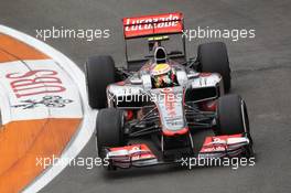 Lewis Hamilton (GBR) McLaren MP4/27. 22.06.2012. Formula 1 World Championship, Rd 8, European Grand Prix, Valencia, Spain, Practice Day