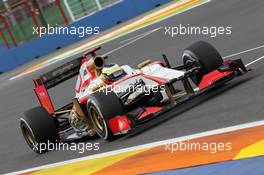 Pedro De La Rosa (ESP) HRT Formula 1 Team F112. 22.06.2012. Formula 1 World Championship, Rd 8, European Grand Prix, Valencia, Spain, Practice Day