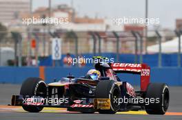 Jean-Eric Vergne (FRA) Scuderia Toro Rosso STR7. 22.06.2012. Formula 1 World Championship, Rd 8, European Grand Prix, Valencia, Spain, Practice Day