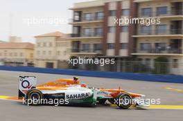 Nico Hulkenberg (GER) Sahara Force India F1 VJM05. 22.06.2012. Formula 1 World Championship, Rd 8, European Grand Prix, Valencia, Spain, Practice Day