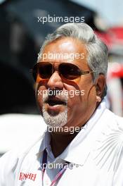 Dr. Vijay Mallya (IND) Sahara Force India F1 Team Owner. 24.06.2012. Formula 1 World Championship, Rd 8, European Grand Prix, Valencia, Spain, Race Day