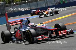 Jenson Button (GBR) McLaren MP4/27. 24.06.2012. Formula 1 World Championship, Rd 8, European Grand Prix, Valencia, Spain, Race Day