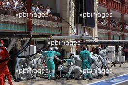 Nico Rosberg (GER), Mercedes AMG Petronas pit stop  24.06.2012. Formula 1 World Championship, Rd 8, European Grand Prix, Valencia, Spain, Race Day