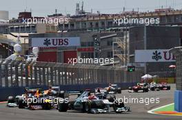 Michael Schumacher (GER) Mercedes AMG F1 W03. 24.06.2012. Formula 1 World Championship, Rd 8, European Grand Prix, Valencia, Spain, Race Day