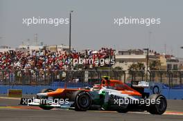Nico Hulkenberg (GER) Sahara Force India F1 VJM05. 24.06.2012. Formula 1 World Championship, Rd 8, European Grand Prix, Valencia, Spain, Race Day