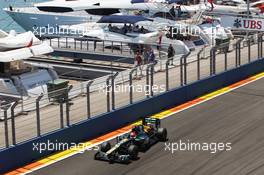 Heikki Kovalainen (FIN) Caterham CT01. 24.06.2012. Formula 1 World Championship, Rd 8, European Grand Prix, Valencia, Spain, Race Day