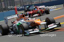 Nico Hulkenberg (GER) Sahara Force India F1 VJM05. 24.06.2012. Formula 1 World Championship, Rd 8, European Grand Prix, Valencia, Spain, Race Day