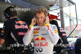 Sebastian Vettel (GER), Red Bull Racing retired from the race  24.06.2012. Formula 1 World Championship, Rd 8, European Grand Prix, Valencia, Spain, Race Day
