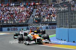 Paul di Resta (GBR) Sahara Force India VJM05. 24.06.2012. Formula 1 World Championship, Rd 8, European Grand Prix, Valencia, Spain, Race Day