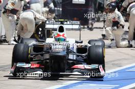 Sergio Perez (MEX) Sauber C31 on the grid. 24.06.2012. Formula 1 World Championship, Rd 8, European Grand Prix, Valencia, Spain, Race Day