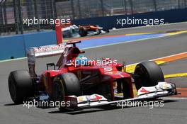 Fernando Alonso (ESP) Ferrari F2012. 24.06.2012. Formula 1 World Championship, Rd 8, European Grand Prix, Valencia, Spain, Race Day
